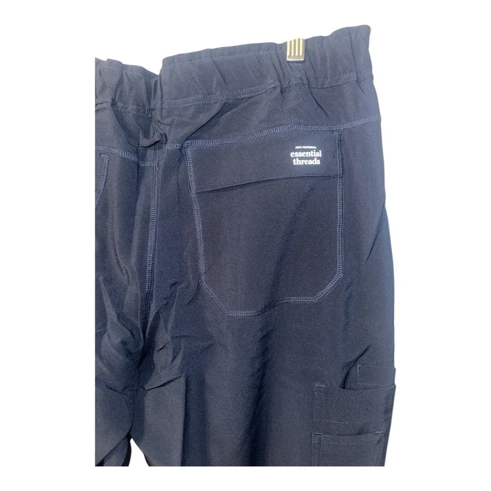Essential Threads Mens Navy Webly Scrub Pants, XL